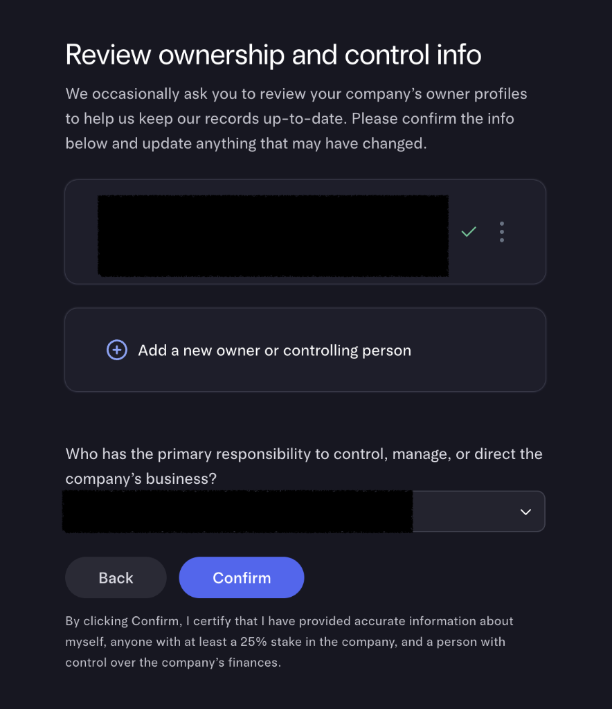 Ownership summary showing the verified owner profile with a green check